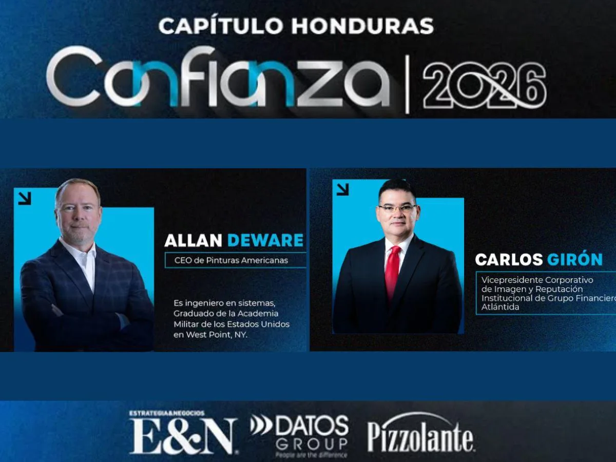 Imagen promocional del evento Capítulo Honduras Confianza 2026 con los ponentes Allan Deware y Carlos Girón.