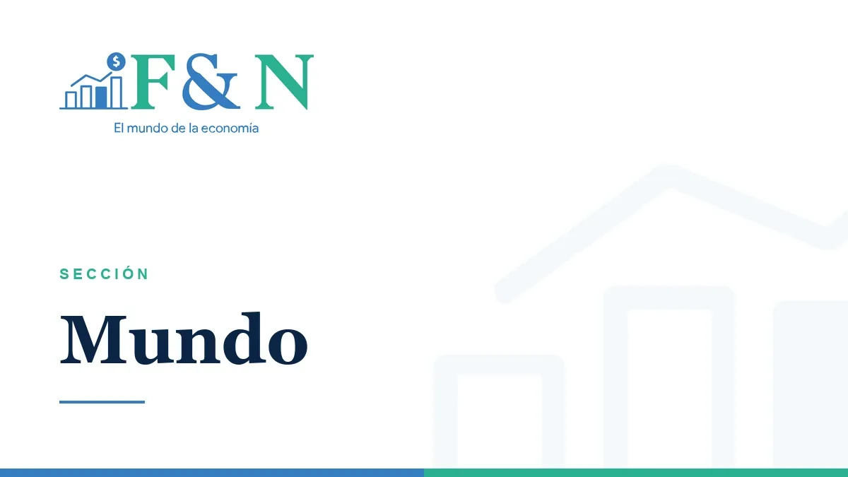 Logo de Finanzas y Negocios con gráfico de barras y símbolo de dólar, y el texto 'SECCIÓN Mundo'.