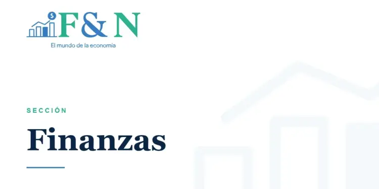 Logo de Finanzas y Negocios con gráfico de barras y signo de dólar. Título de sección 'Finanzas' sobre fondo blanco con gráficos sutiles.